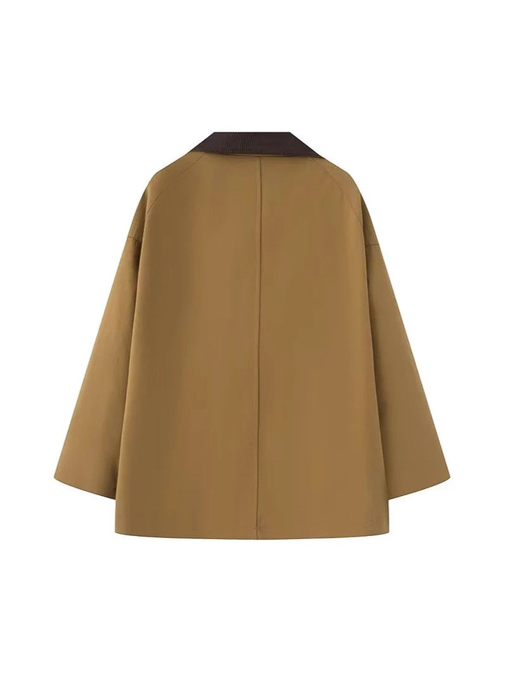 Oversized trench coat for women with classic high collar and practical pockets Lune London
