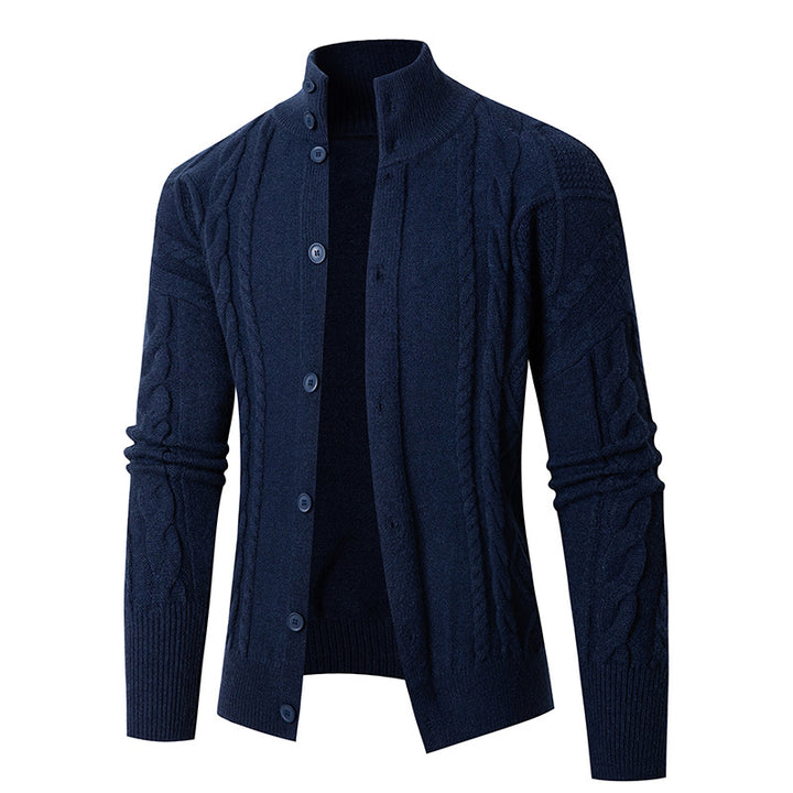 Men's knit jacket with nice cable patterns Lune London