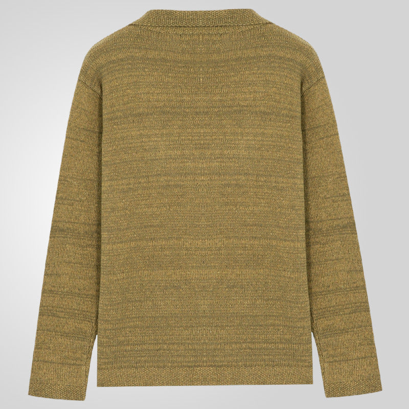 Men's knitted jacket with cable pattern and practical pockets Lune London