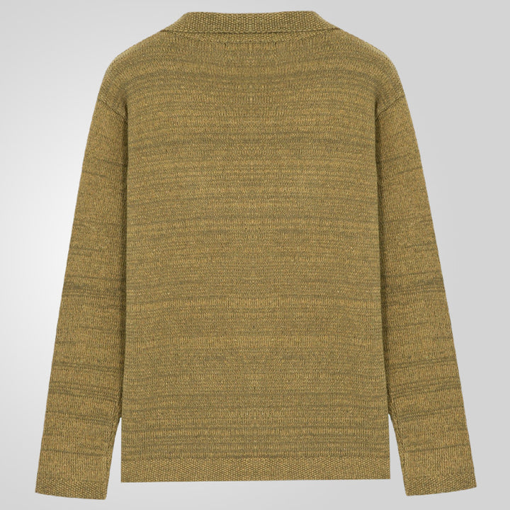 Men's knitted jacket with cable pattern and practical pockets Lune London