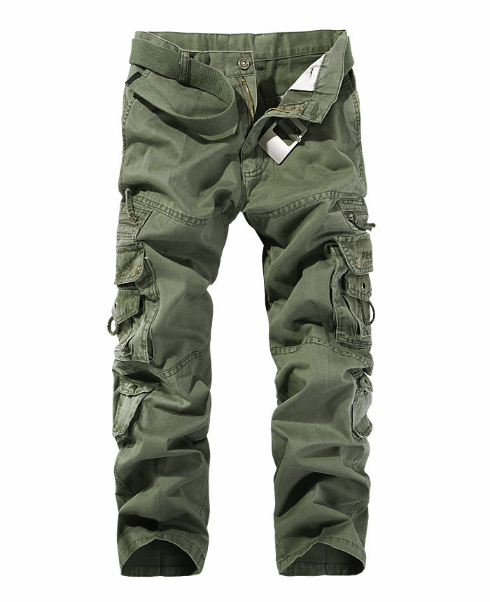 Men's cargo pants with multiple practical pockets and adjustable belt Lune London