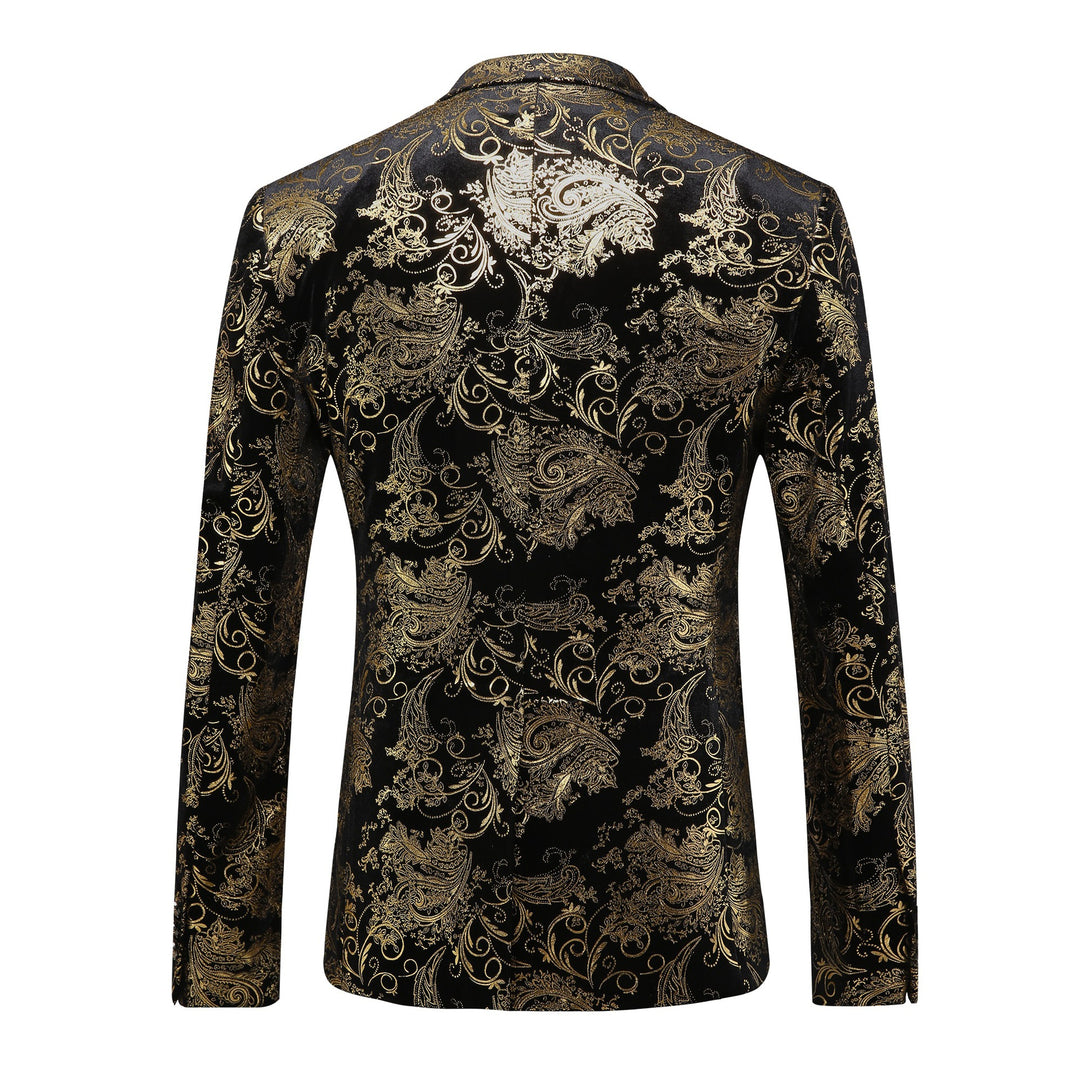Elegant tuxedo blazer for men with floral sequin patterns Lune London