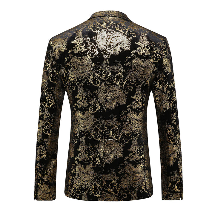 Elegant tuxedo blazer for men with floral sequin patterns Lune London