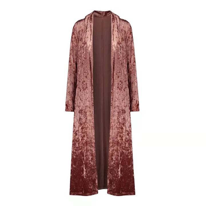Cardigan en velours élégant pour femmes avec ouverture frontale et coupe décontractée Chic & Stil
