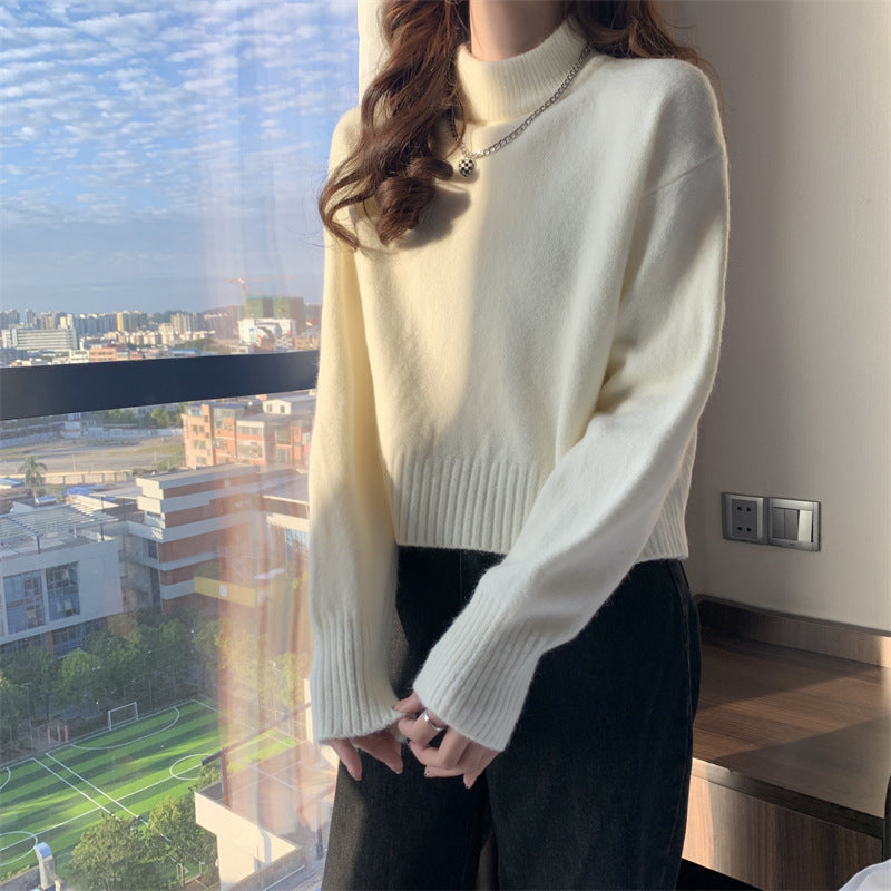 Pull à col roulé confortable pour femmes avec coupe décontractée en tricot de haute qualité Chic & Stil