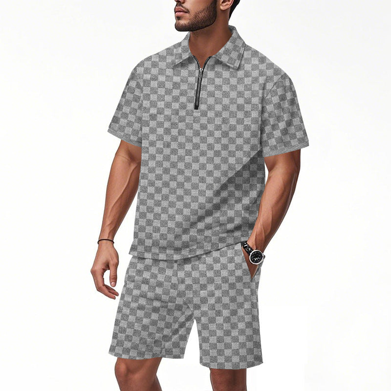 Men's Short Sleeve Sports Set with High-Quality Structured Design Lune London