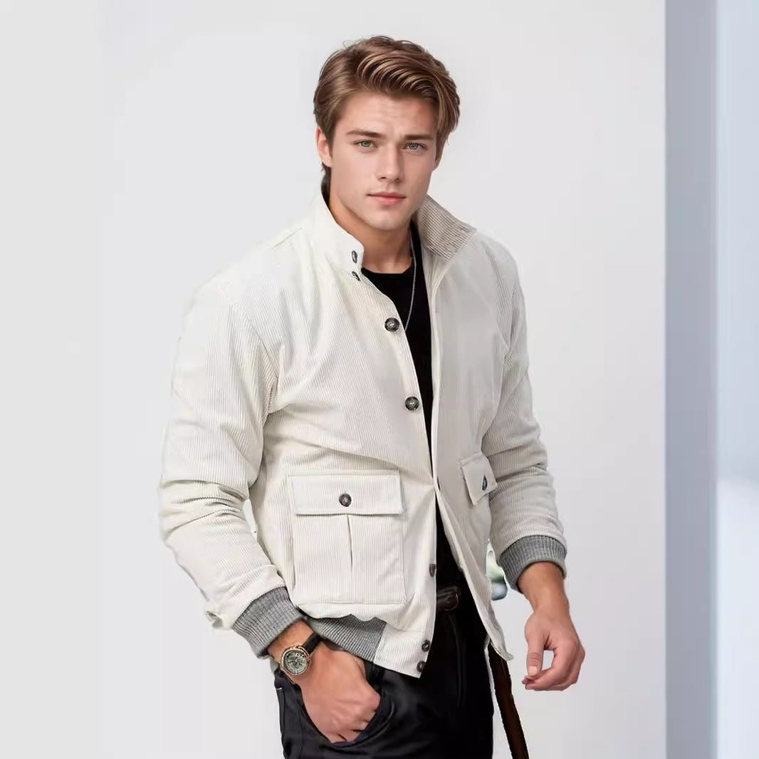 Modern corduroy jacket for men with practical pockets Lune London