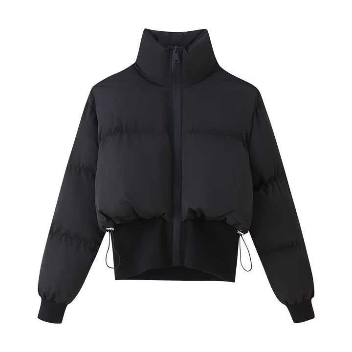 Quilted women’s jacket with high collar and practical drawstring Lune London