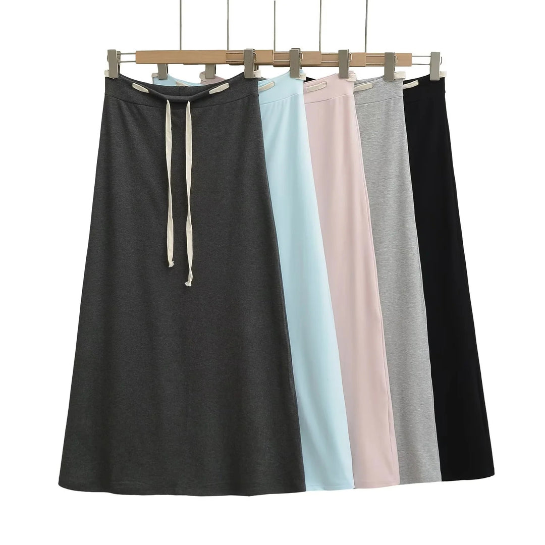 Lune London adjustable waist sporty maxi skirts for women