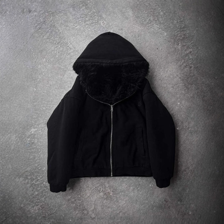 Veste d'hiver pour femmes avec capuche doublée en fausse fourrure et poches pratiques Chic & Stil