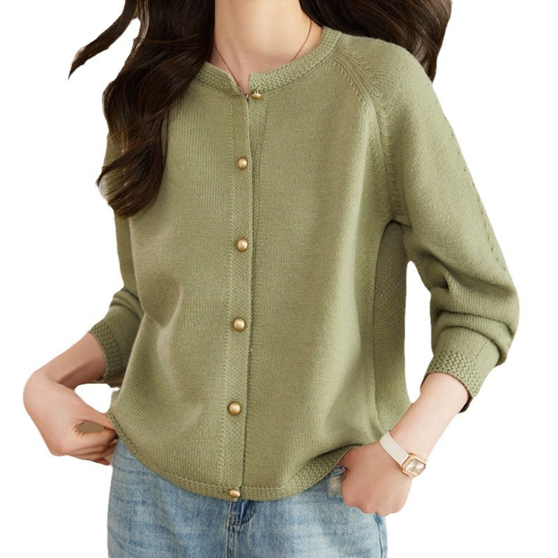 Knitted jacket for women with buttons Lune London