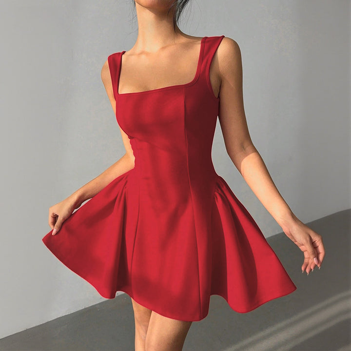 Robe pour femme à coupe ajustée et décolleté carré élégant Chic & Stil