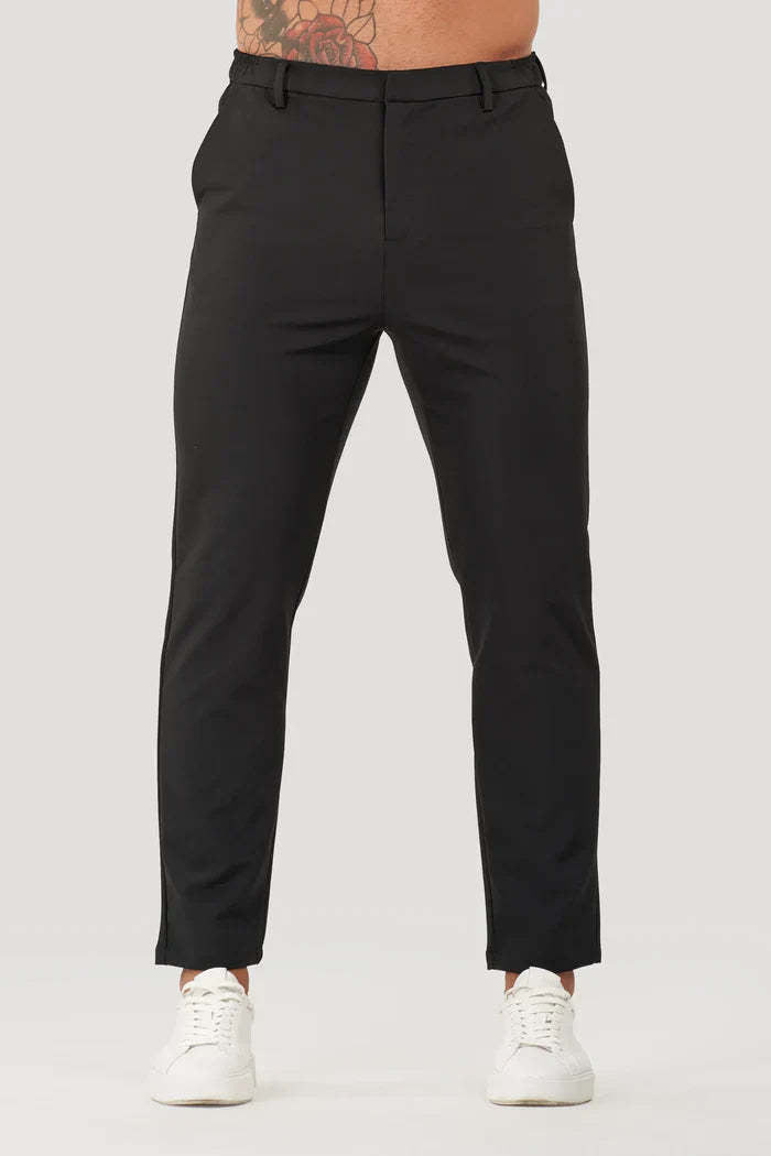 Slim fit chino pants for men with elastic waistband and side pockets Lune London