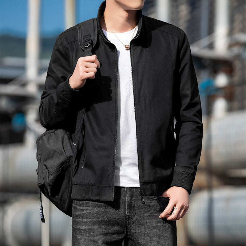 Casual transitional jacket for men with zipper and high collar Lune London