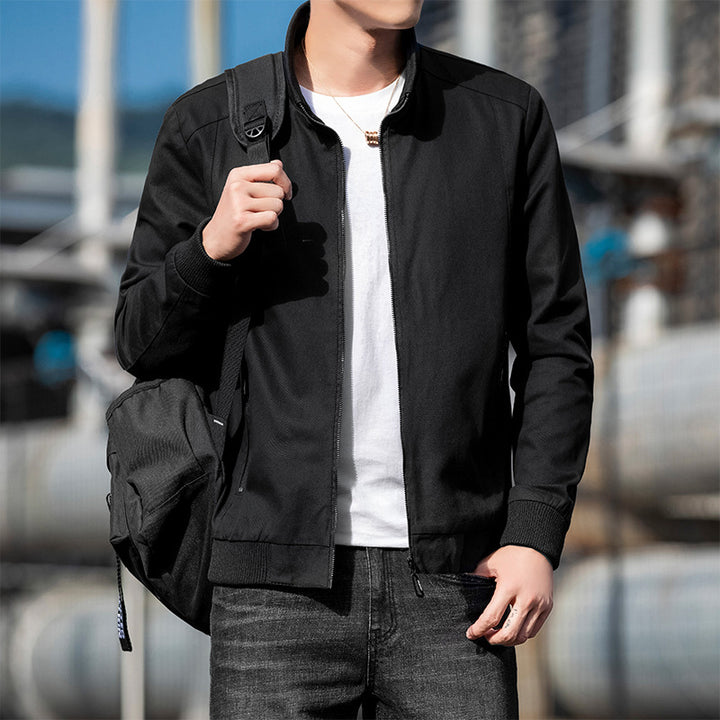 Casual transitional jacket for men with zipper and high collar Lune London