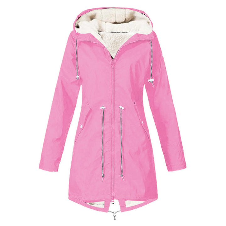 Trendy women's transition jacket with warm inner lining and practical hood Lune Londonl