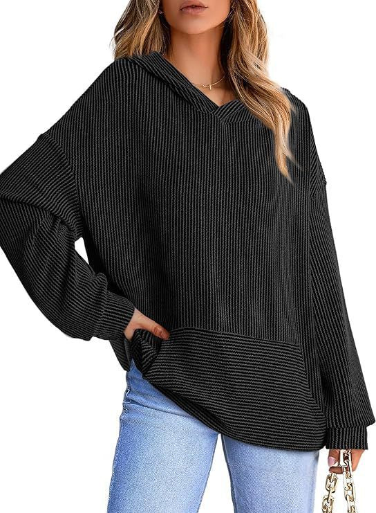 Ladies Comfortable Knitted Hooded Sweater Lune London