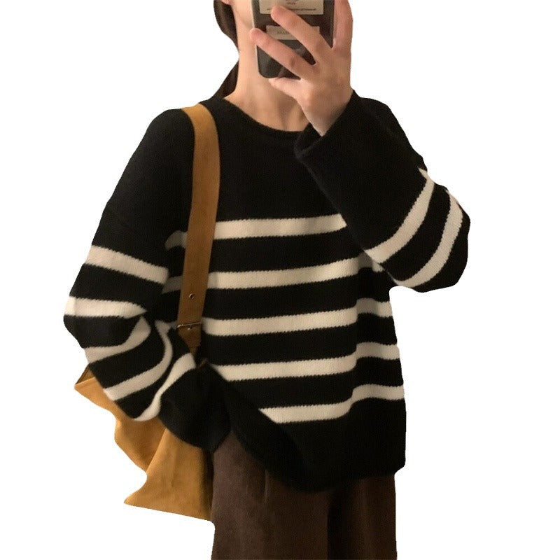 Women Striped Casual Sweater in Soft Material Lune London