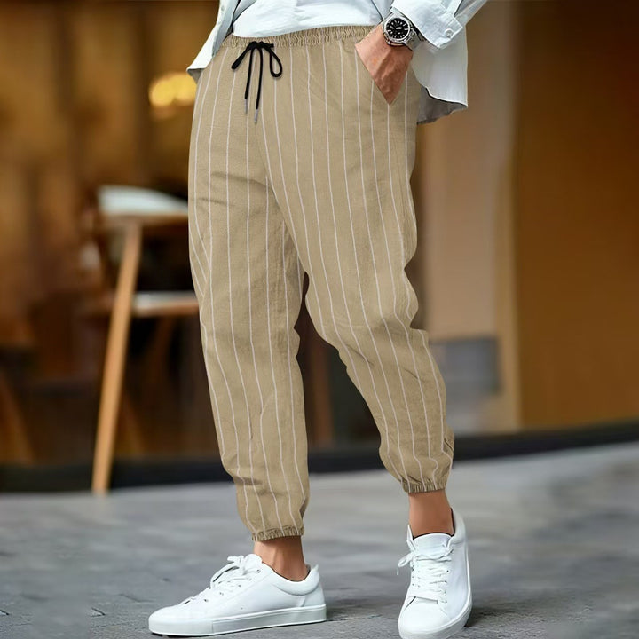 Elegant casual pants for men with a striped pattern Lune London
