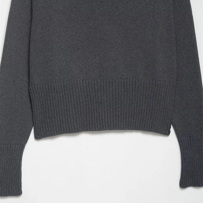 Oversized knit pullover for women with a scoop neckline and relaxed fit Lune London