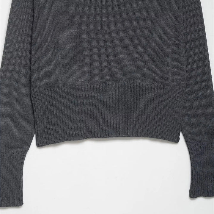 Oversized knit pullover for women with a scoop neckline and relaxed fit Lune London