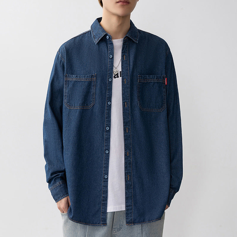 Men Modern Denim Shirt with Pockets Lune London