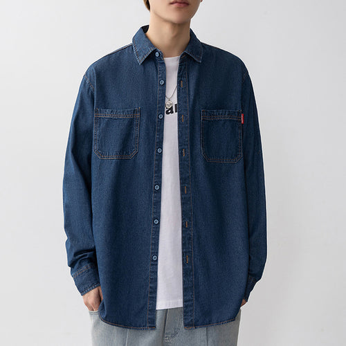 Men Modern Denim Shirt with Pockets Lune London
