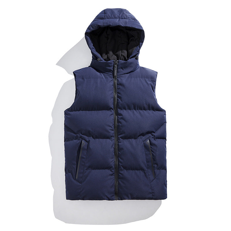 Ladies quilted thermal insulating vest with removable hood Lune London