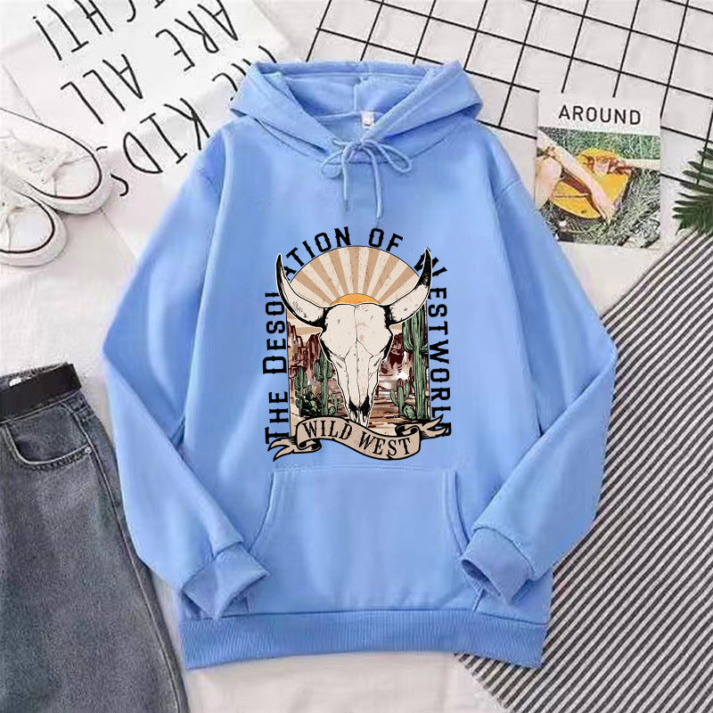 Ladies hoodie with nostalgic Wild West design Chic & Stil