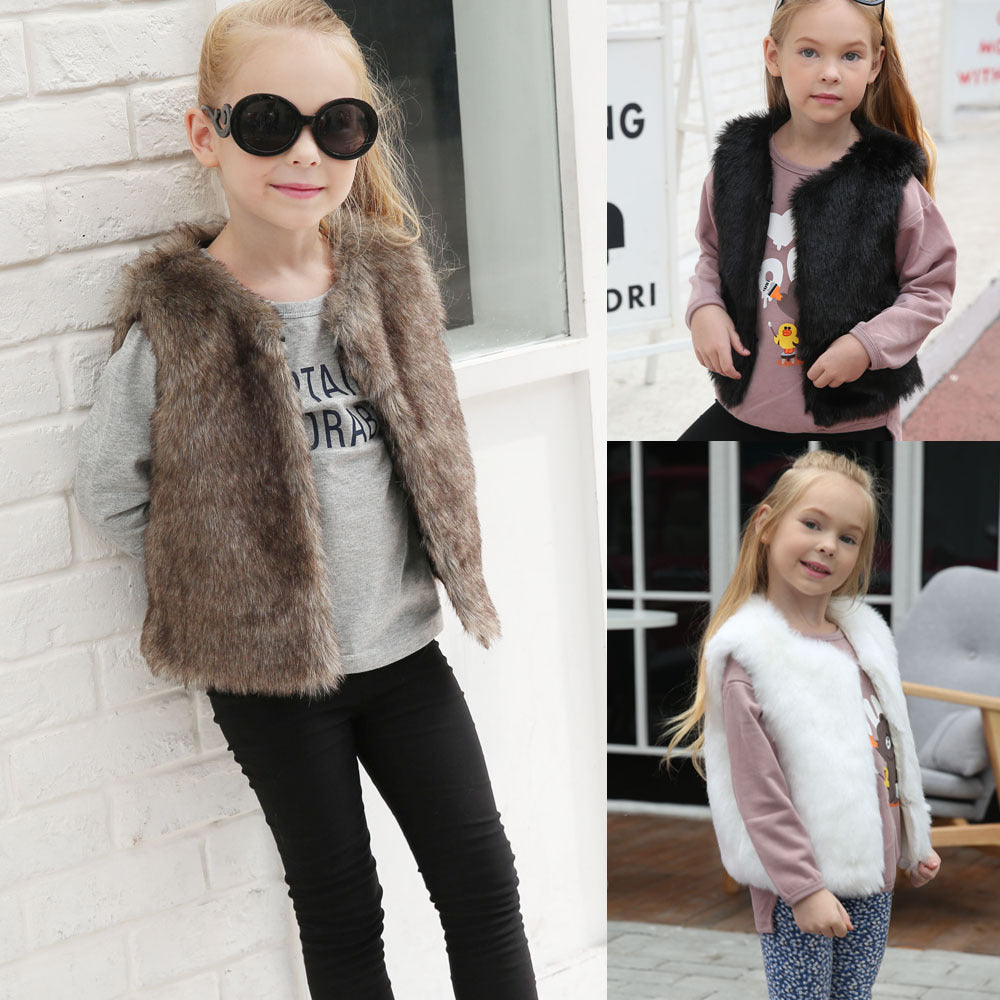 Women's soft faux fur vest with an elegant design Lune London