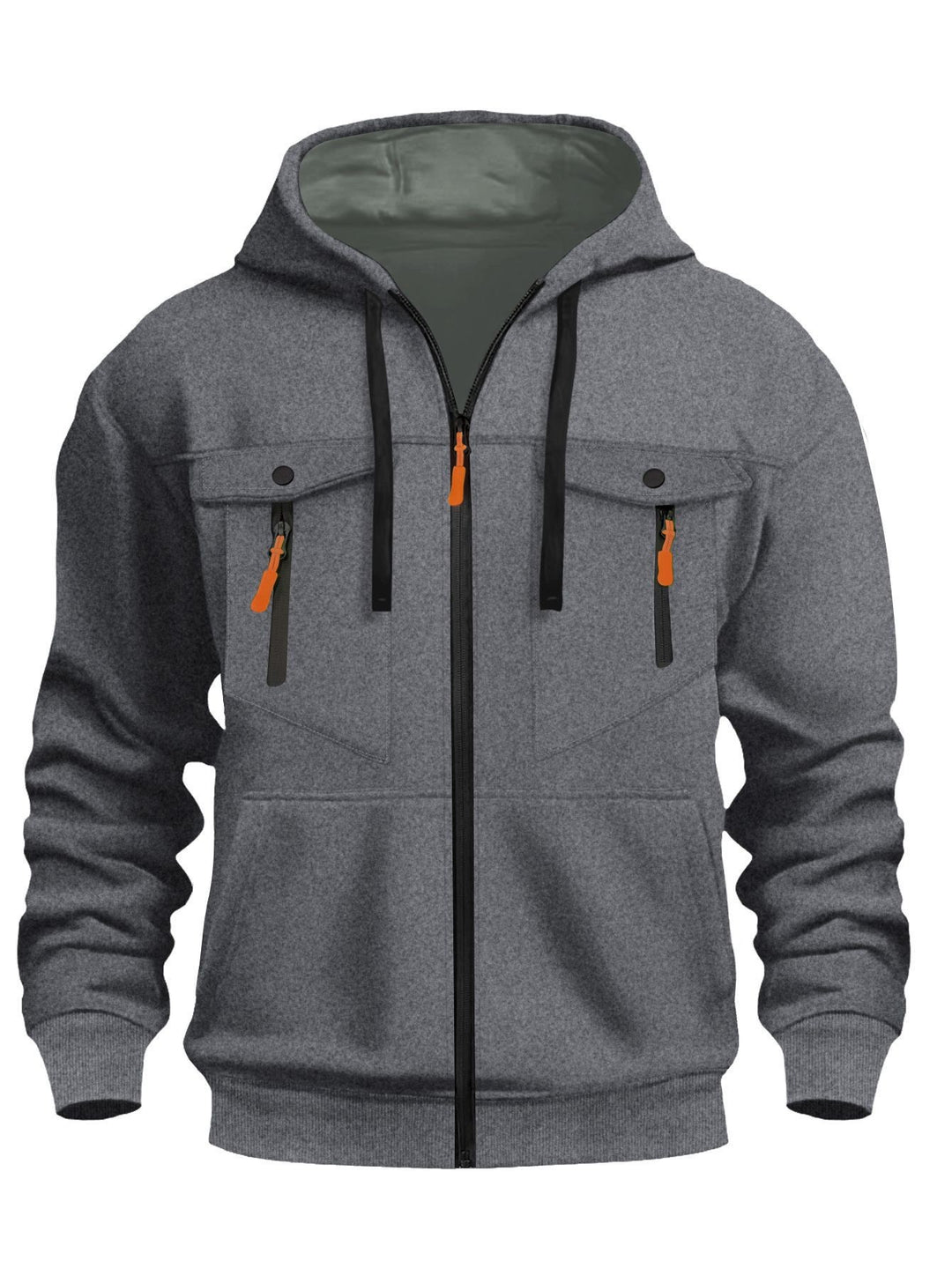 Men's Functional Hooded Jacket with Practical Zip Pockets Lune London