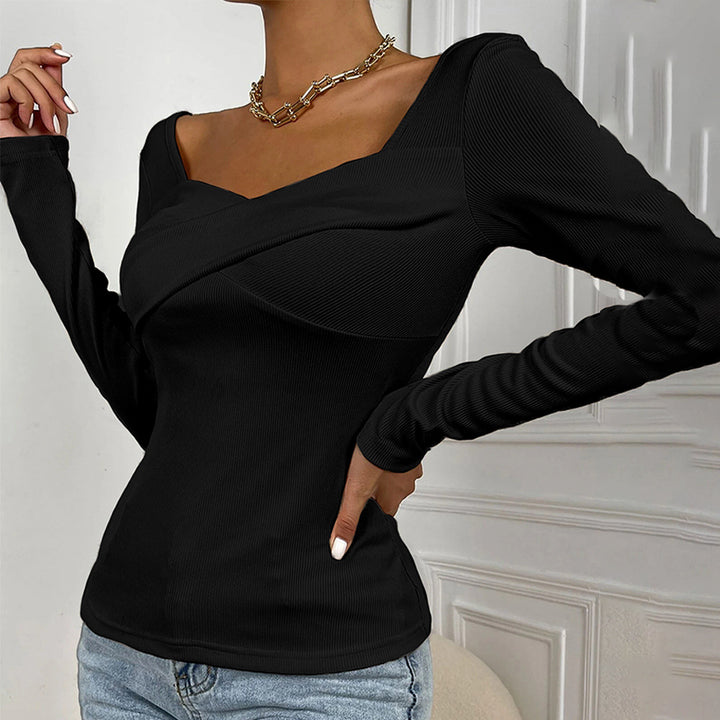 Body à manches longues pour femme avec design enveloppant décoratif Chic & Stil