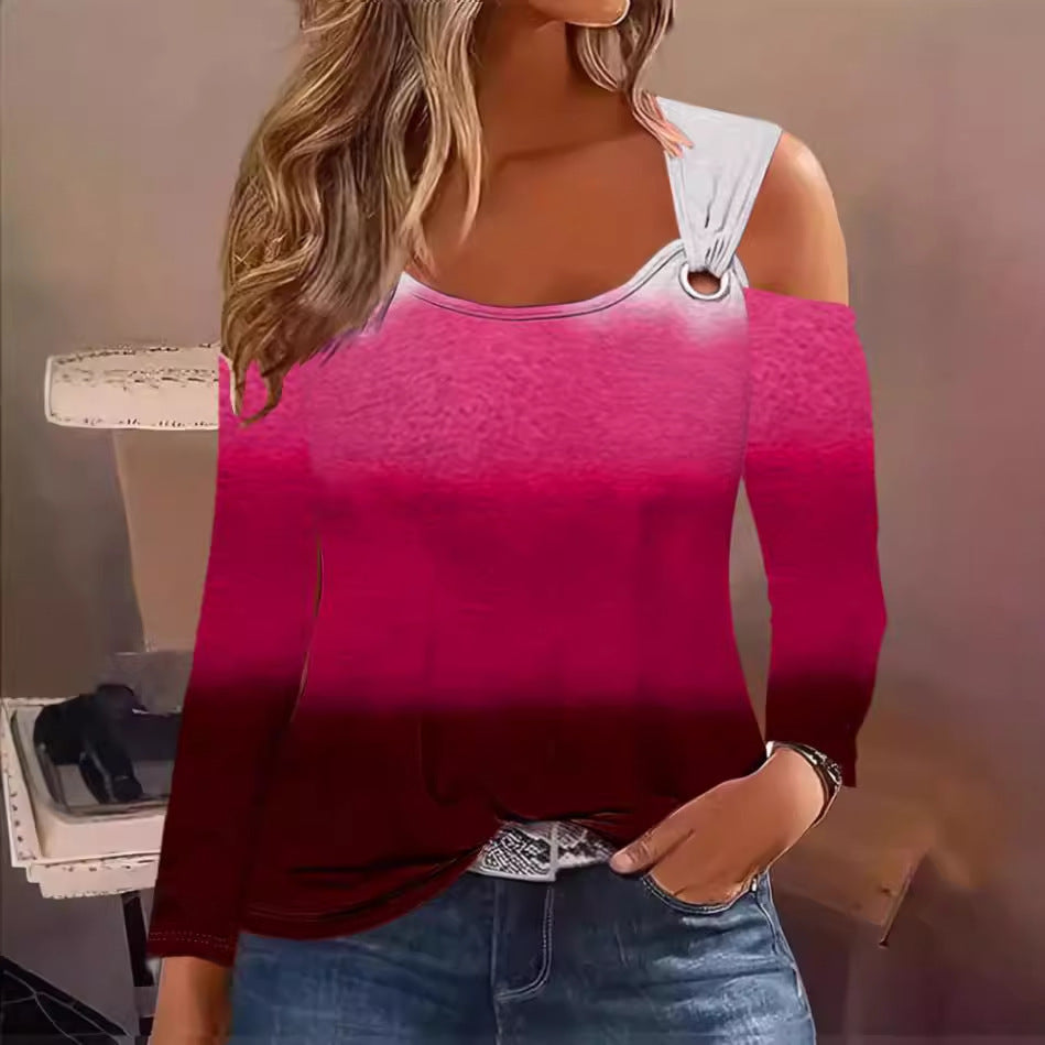 Women long sleeve top with cut-out details and asymmetrical design Lune London