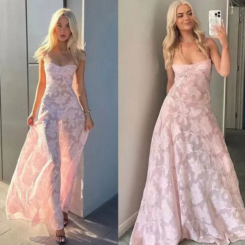 Ladies Flowers Lace Evening Dress Lune London