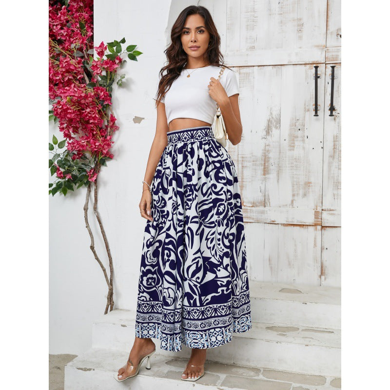 Lune London Women's Floral Maxi Skirt
