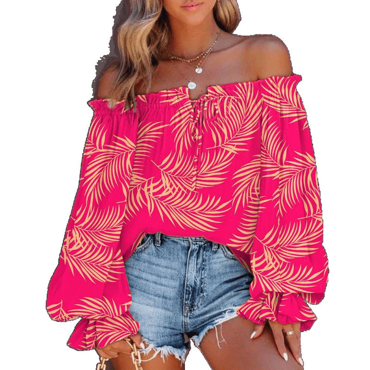 Woman Blouse Batik Off-Shoulder Lune London
