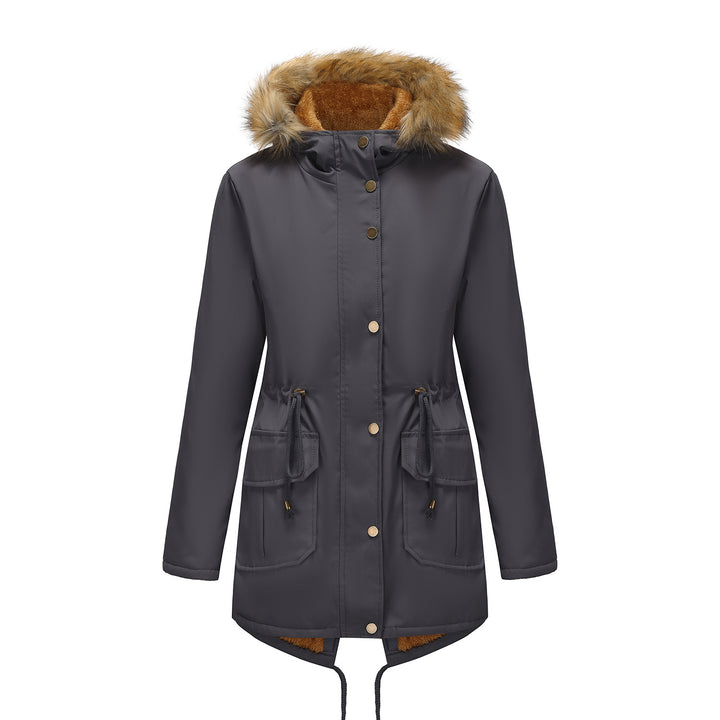 Ladies winter parka with fur collar Lune London