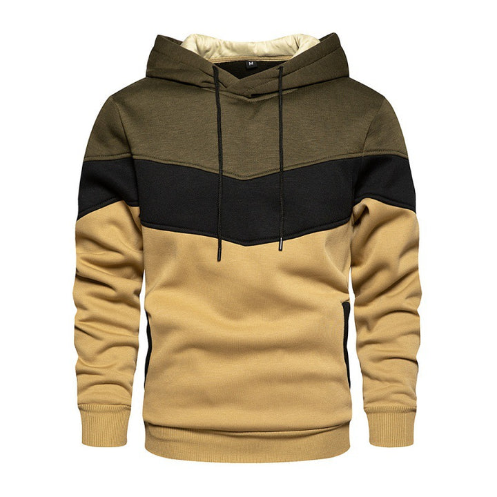 Men's hoodie with contrasting color blocks and a soft lining Lune London