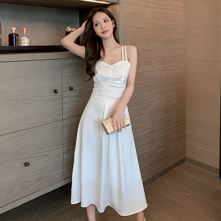 Robe maxi femme à fines bretelles et coupe classique Chic & Stil