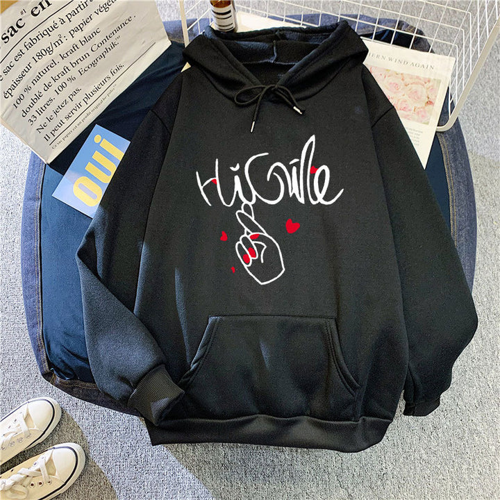 Ladies hoodie with creative graphic design Chic & Stil