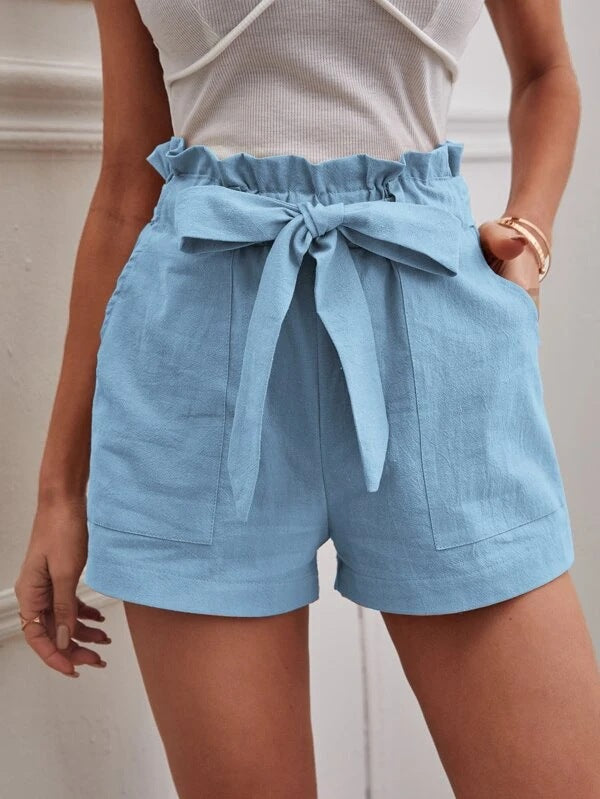Tailored Shorts for Women with Tie and Practical Pockets Lune London