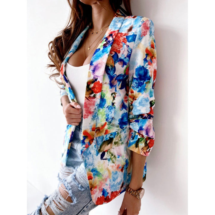 Jacket for women with floral design and flattering cut Lune London