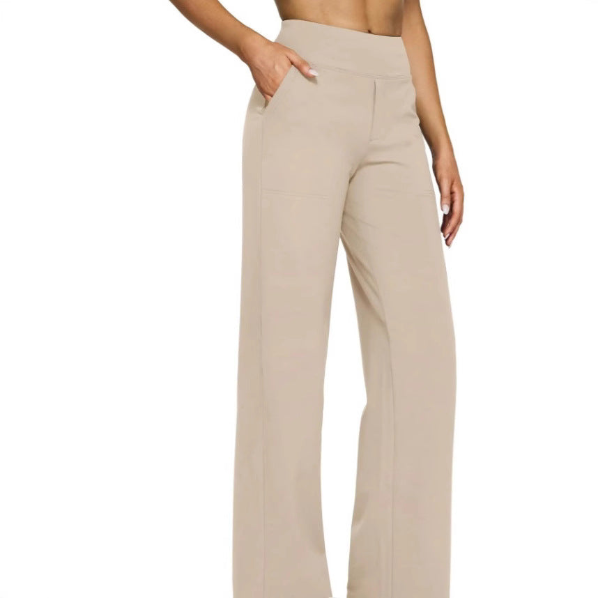 Women Wide-Leg Lounge Pants with Elastic Waist Lune London