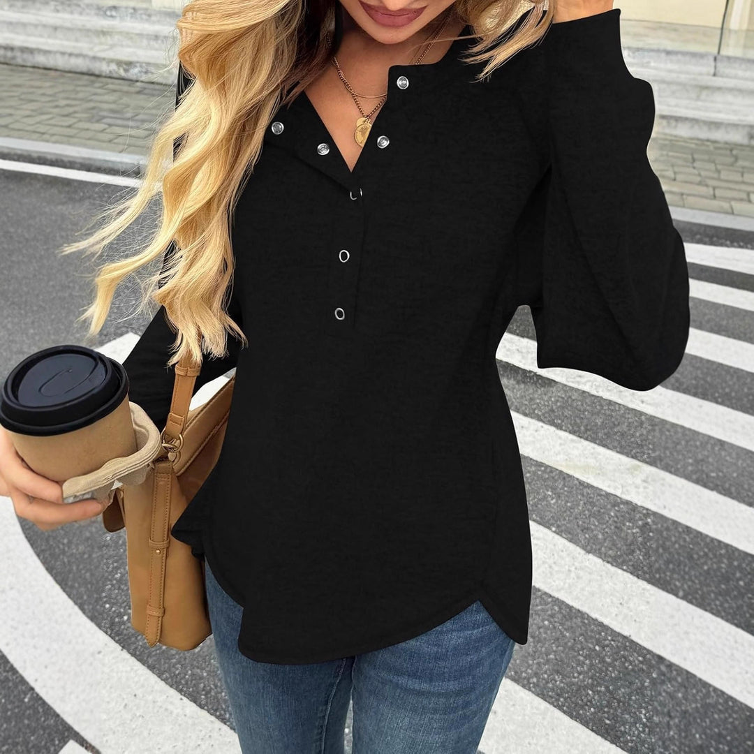 Ladies button blouse trendy and comfortable Lune London