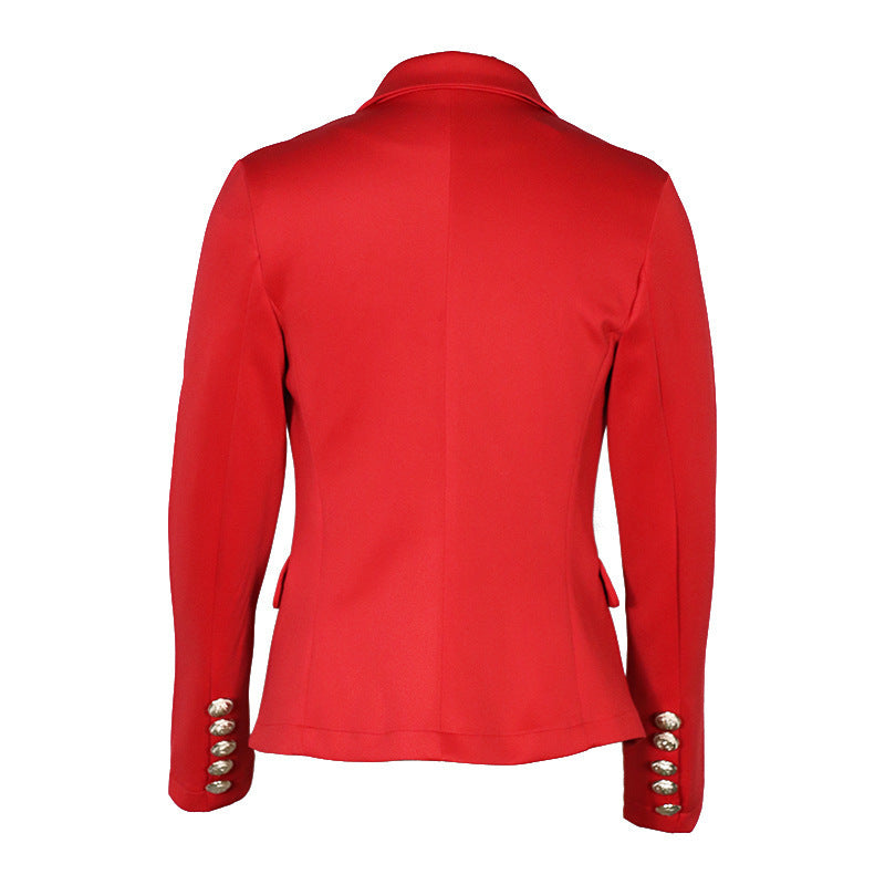 Women Elegant fitted blazer jacket with golden buttons Lune London