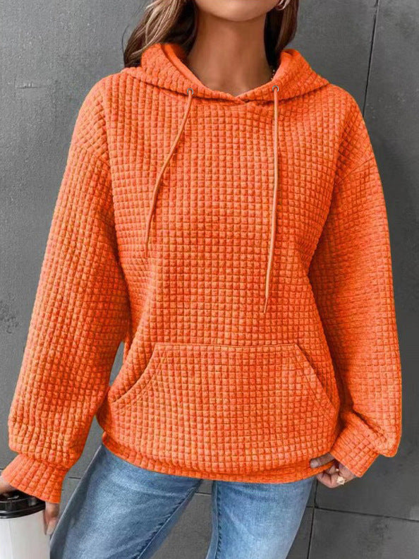 Ladies stylish hoodie with textured fabric Lune London
