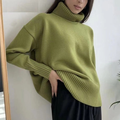 Loop collar sweater for women in soft material Lune London