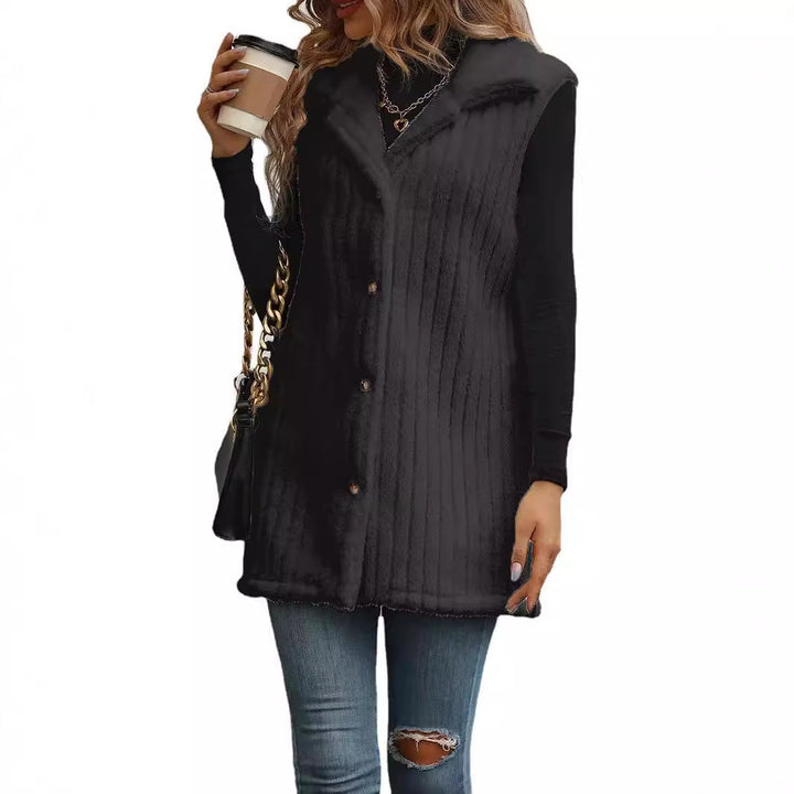 Elegant and warm ladies lined jacket with button closure Lune London