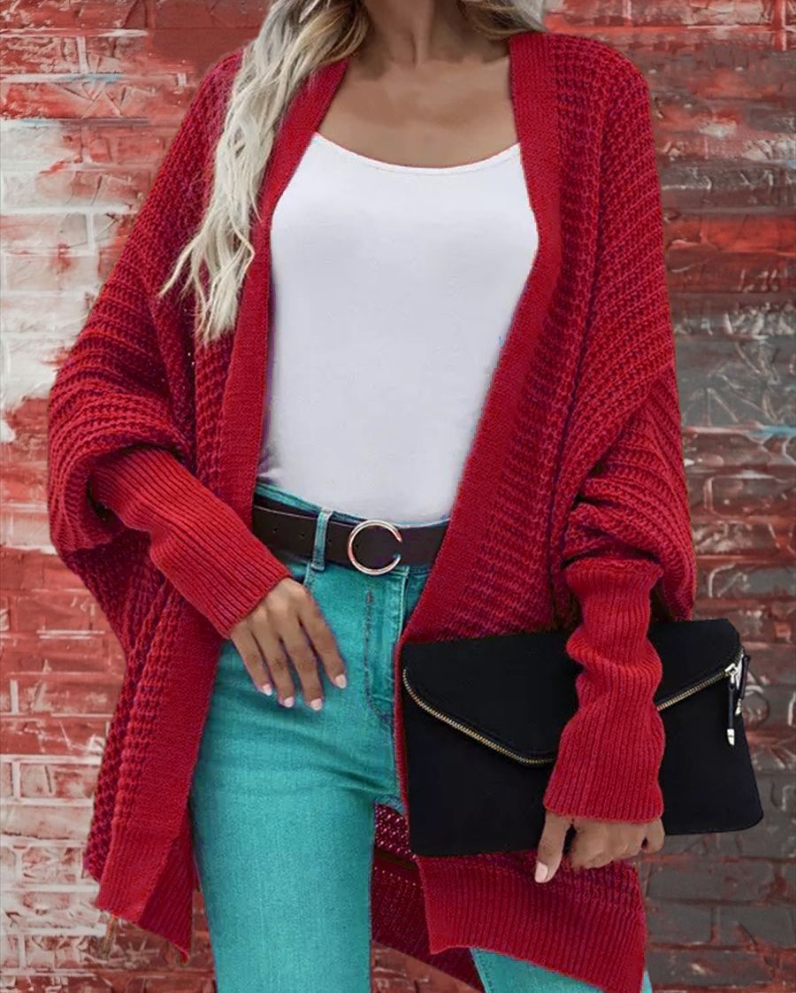Knit coat for women with an open front closure and an airy cut Lune London