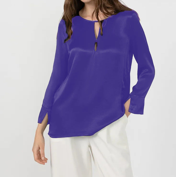 Ladies Elegant blouse with an innovative opening design and a cozy material Lune London